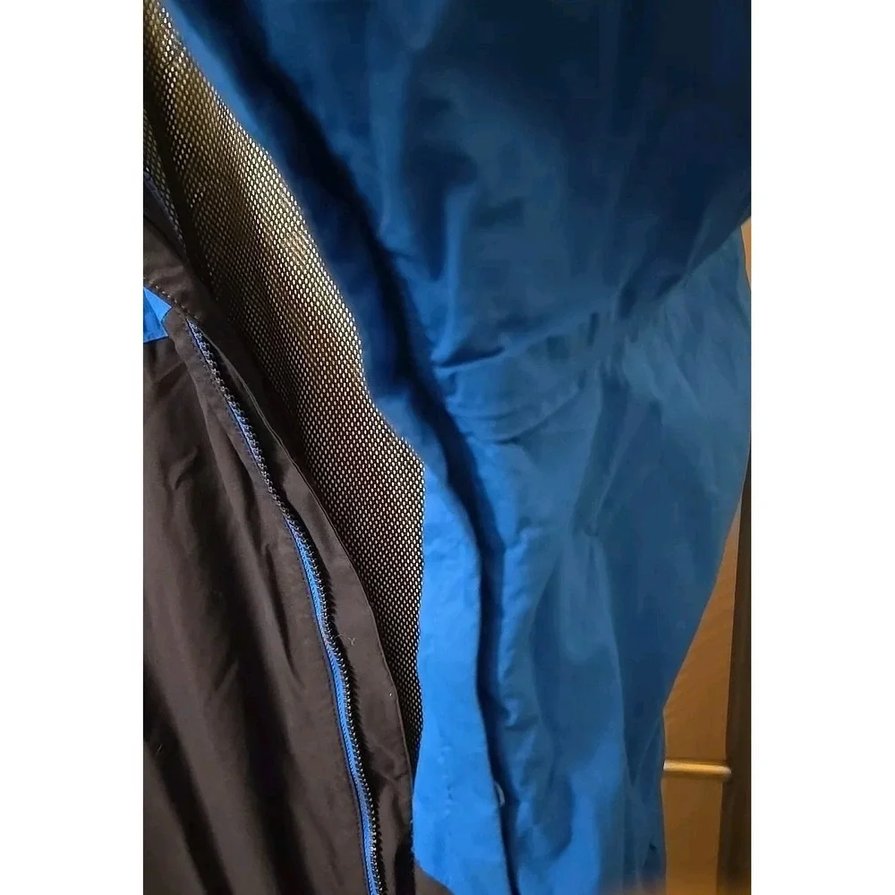 THE NORTH FACE Blue Black Hooded Jacket RN 61661 CA 30516 Zip Men Size Medium‎